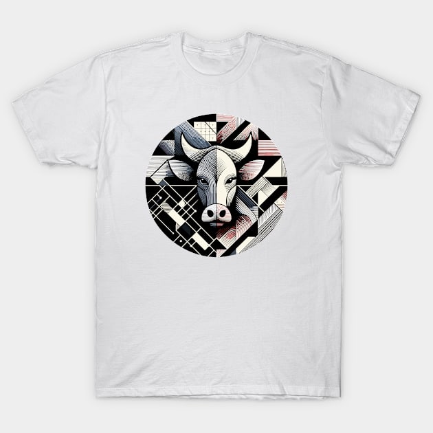 Abstract Animal Cow 1 T-Shirt by sapphire seaside studio